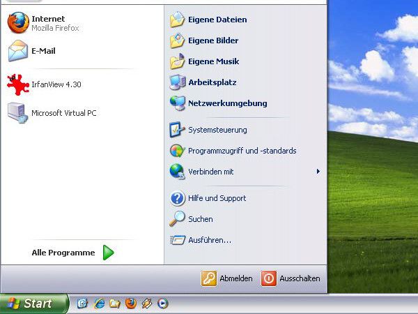 Die neue Unterteilung des Startmenüs in zwei Spalten half dabei, die Übersichtlichkeit des Systems zu verbessern. (Bild: Screenshot/Microsoft)
