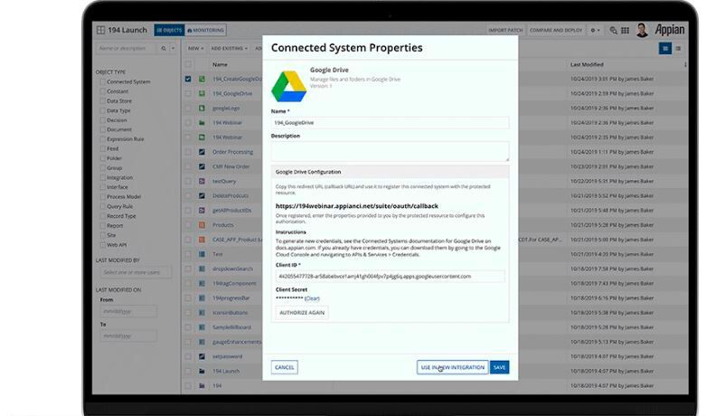 Mit der der Low-Code-Automatisierungsplattform von Appian lassen mihilfe von Drag-and-Drop- sowie Point-and-Click-Werkzeugen Untnehmensanwendungen für Robotic Process Automation (RPA), das Geschäftsprozessmanagement und regelbasierte Entscheidungen einfach und schnell erstellen und optimieren. Dank patentierter Design-Funktionen muss die jeweilige Anwendung nur ein einziges Mal 