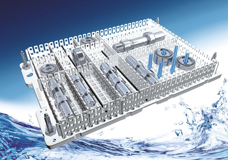 Bauteilreinigung: Das Werkstückträgersystem Techtray... (Bild: Kögel)