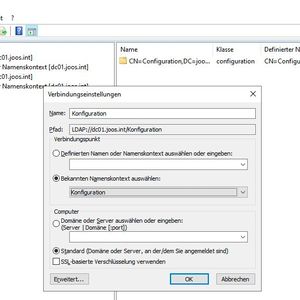 Anpassen der Werte in Active Directory zum Wiederherstellen von Objekten.(Bild:  Joos / Microsoft)