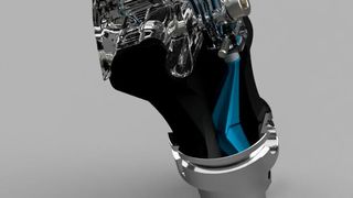 Der „hybride“ Werkzeughalter aus konventioneller Aufnahme und additivem Aufbau – gefertigt im Einsatzstahl 16MnCr5. (Bild: Burgmaier)