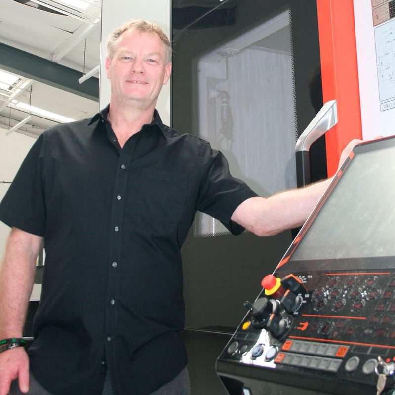 Jonathan Butler of Butler Precision Engineering with his new Mazak Variaxis C-600.