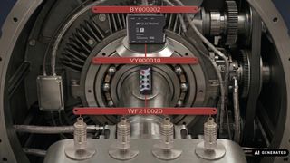 Ein Schwingungssensor liefert alle relevanten Daten einer Abfragestelle. Der Schwingungssensor WF210020 in Kombination mit dem IIoT-Gateway BY000002 und dem IO-Link-Master VY000010.  (Bild: IPF - KI-generiert)