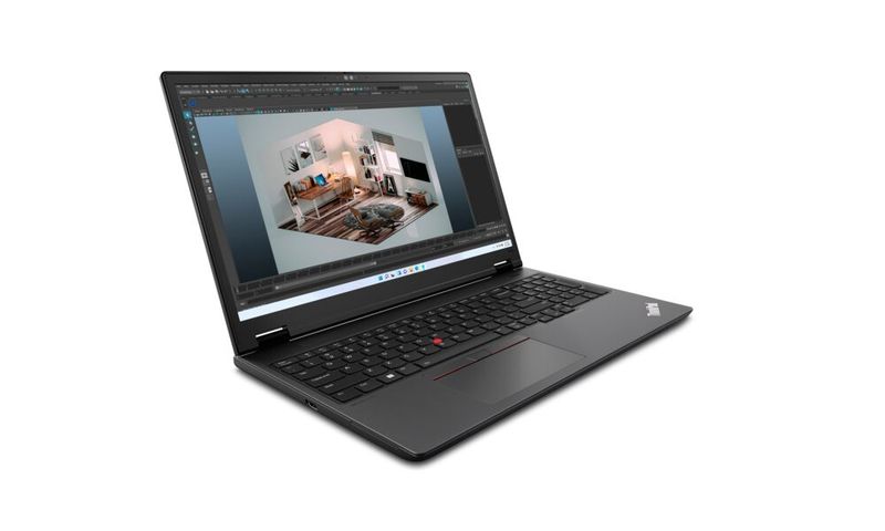 Das Thinkpad P16v i Gen 2 ist etwas dicker und schwerer als das P1 Gen7 bei identischer Maximalausstattung hinsichtlich CPU und GPU. Es kann mit bis zu 96 GB DDR5-SDRAM bestückt werden,  aber nur in Form langsamerer SO-DIMMs. (Bild: Lenovo)