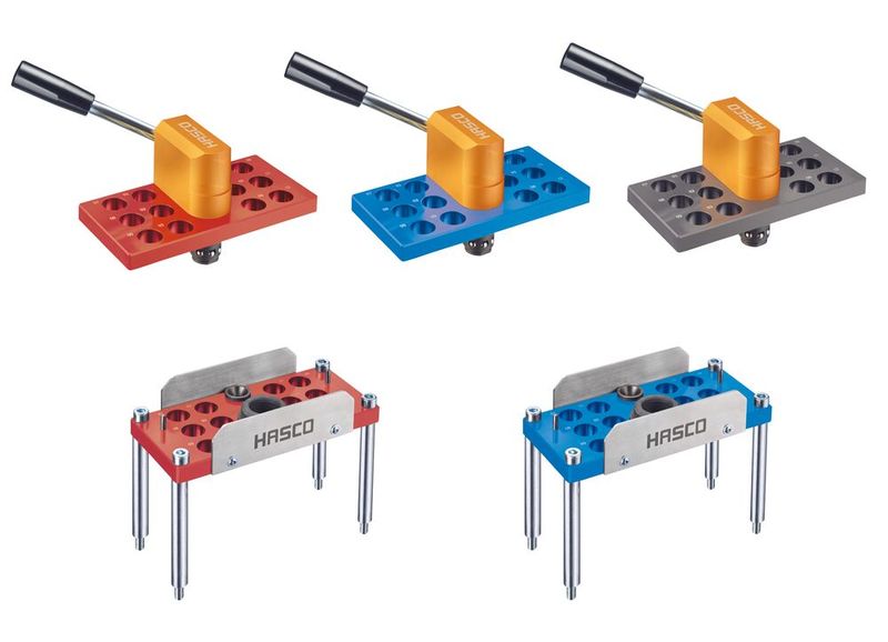 Farbige Grundplatten optimieren nun Hascos Multikupplungssystem so, dass man Temperiersysteme fehlerfrei anschließen kann. Die Temperaturbeständigkeit der Multikupplungen konnte außerdem auf 180 °C bei Wasser als Medium erhöht werden. (Bild: Hasco)