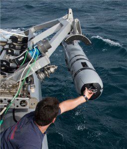 Unbemannte U-Boote schneller aufladen: Die US-Navy arbeitet für ihre Tauchroboter, sogenannte Unmanned Undersea Vehicles (UUV), an einer drahtlosen Unterwasser-Ladestation. (US-Navy)