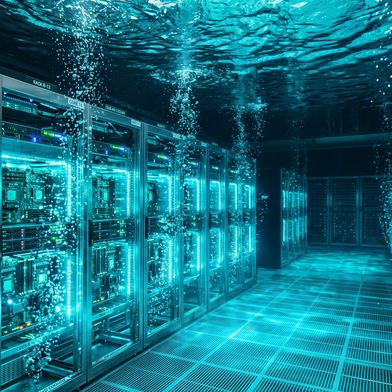 A central question in the concept of the underwater data center was how to cool the server cabinets in sealed chambers on the seabed. (Symbol image) (Source: © moneymoney – stock.adobe.com / AI-generated)
