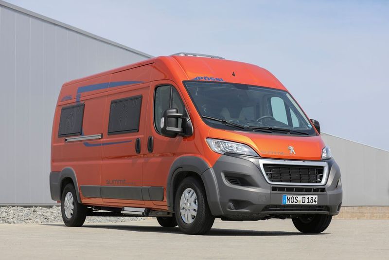 Pössl zeigte das Sondermodell Summit 600 Plus in Düsseldorf.  (Peugeot)