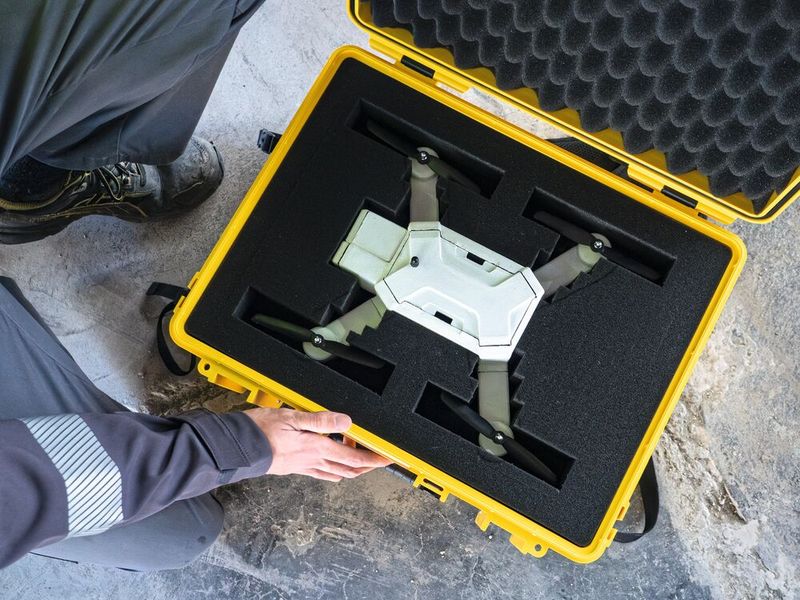 Die FireDrone ist durch eine hitzebeständige Isolierung geschützt. (Bild: Empa)