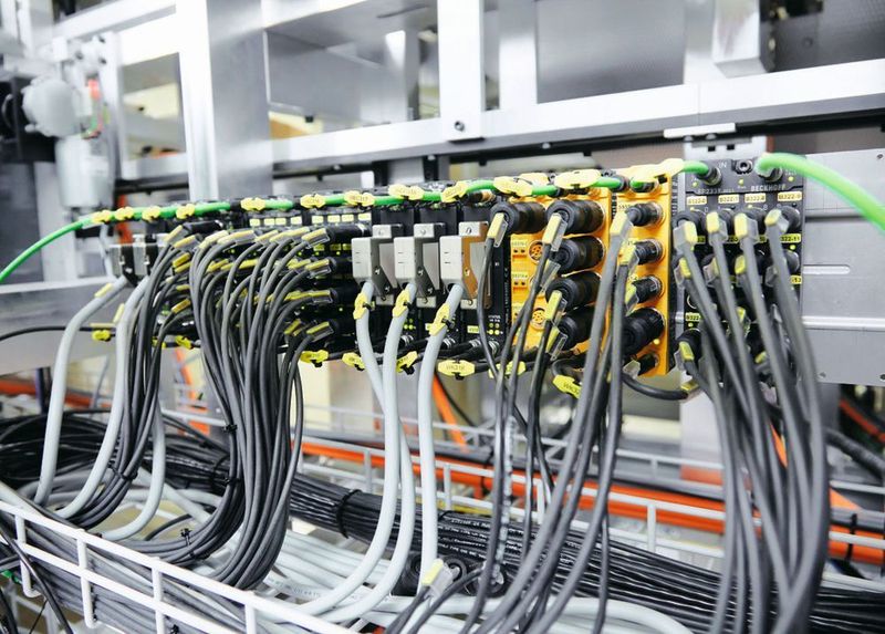 Rund 80 % aller Ein-/Ausgangssignale werden über dezentral installierte Ethercat-I/O-Box-Module in Schutzart IP 65 verarbeitet. (Beckhoff)