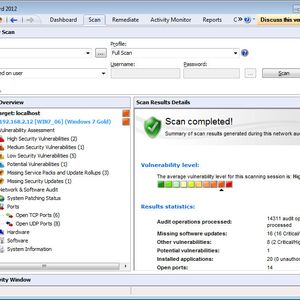 Scans lassen sich am einfachsten auf den Computern durchführen, auf denen LanGuard ausgeführt wird. Dieser Ansatz wird von den meisten Systemadministratoren verfolgt, bevor sie mit dem Scan anderer Computer im Netzwerk fortfahren.