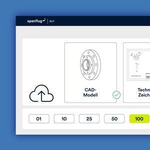 Sofortangebot für Fertigungsteile in 1 Minute und dann direkt online bestellen – so funktioniert Spanflug BUY(Bild:  Spanflug)