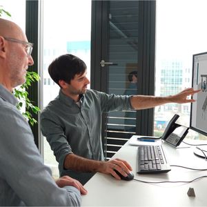 Der Twin-Store ermöglicht den Zugriff auf eine Vielzahl von 4D-Simulationsmodellen.(Bild:  ISG)