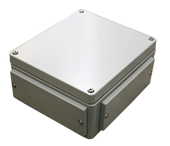 1972 hatte die Rose Elektrotechnik KG vier dieser Aluminium-Flanschgehäuse und 20 Aluminium-Gehäuse im Programm.  (Rose Systemtechnik)