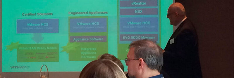 Pressekonferenz zur Vorstellung von Vmwares Hyperconverged Software Vsan.