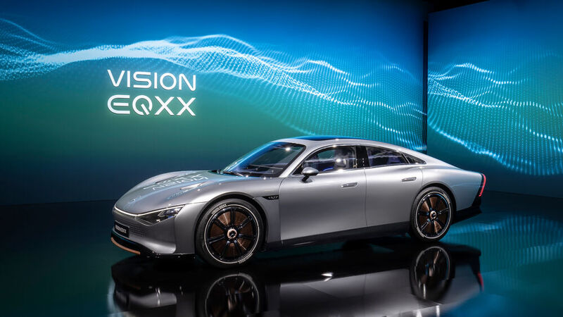 Der VISION EQXX hat eine Reichweite von mehr als 1.000 Kilometern und einen Energieverbrauch von weniger als 10 kWh pro 100 Kilometer.  (Bild: Mercedes Benz AG)