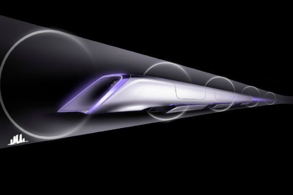 Konzeptzeichnung: Die Grafik zeigt das Größenverhältnis zwischen der Kapsel und der Röhre. (SpaceX)