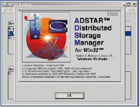 ADSM V2.1 Win 95 Client GUI und Logo (Archiv: Vogel Business Media)