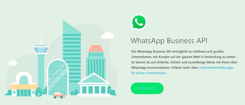 WhatsApp Business API wurde für mittlere und große Unternehmen erschaffen und ist seit dem 1. August auf dem Markt. (whatsapp.com)