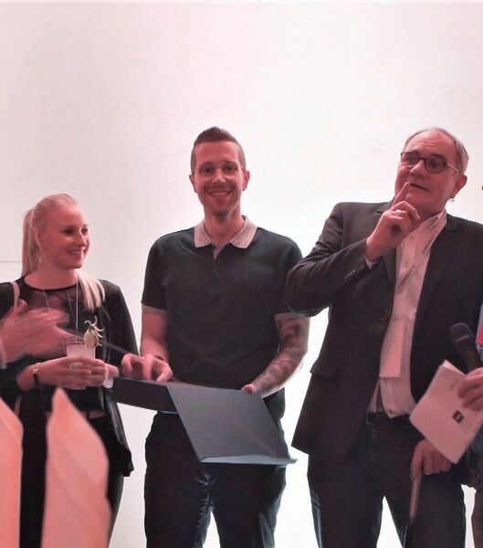 ADN gewinnt in der Kategorie „Most Successful Distribution”: Jessica Poetsch, Oliver Kolb, Michael Beitat (v.l.). (Commvault)