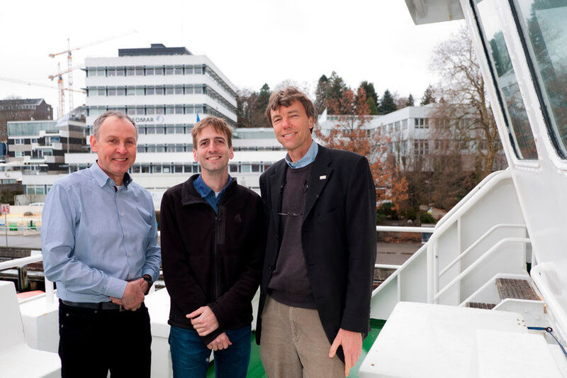 Die Autoren der aktuellen Studie: Dr. Lothar Stramma, Dr. Sunke Schmidtko und Professor Martin Visbeck. (Jan Steffen, GEOMAR)