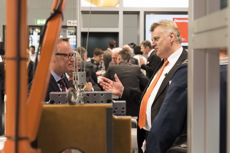 Fakuma international trade fair for plastics processing with regard to all types of plastics has kicked off at Friedrichshafen on October 14, 2014. The ‘plastics processing showcase’, which places second in global rankings for its sector, presents the entire process sequence beginning with R&D, right on up to mass production of plastic parts, assemblies and complete devices made of plastic with integrated functions to expert visitors from all over the world. (Picture: Schall)