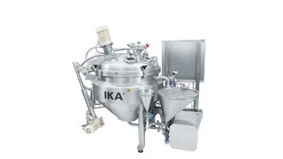 Beim Inline-Einsaugmischer Typ CMX bleibt die Einsaugleistung auch am Prozessende bei ansteigender Viskosität ohne zusätzliche Aggregate (z.B. Zirkulationspumpen) auf hohem Niveau. (Ika)