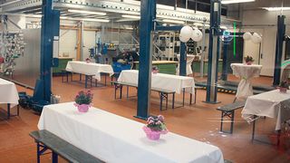 Für die Premierengäste hatte das Unternehmen die Werkstatt hergerichtet. (Foto: Eskildsen)