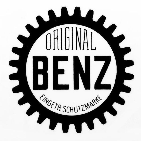 Benz-Markenzeichen mit einem Zahnkranz, 1903. (Daimerl AG)