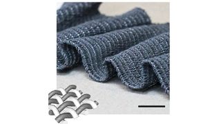 A new fabric that can be moved by magnetic force: Here is the flexible fabric in plain weave. (Image:Hong Kong Polytechnic University)