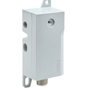 Der neu entwickelte Distanz Smart Sensor DSS 015 ermittelt mit Ultraschallwellen-Laufzeitmessung (ToF – Time of Flight) die Distanz zu Objekten. (Bild:  STEGO Elektrotechnik GmbH)