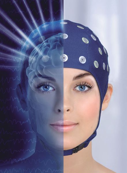 Für das EEG-Kappensystem WaveGuard EEG Cap der Berliner Firma EEMagine hat E&E eine filigrane, siebendrähtige Koaxialleitung entworfen. (Bild: EEMagine)