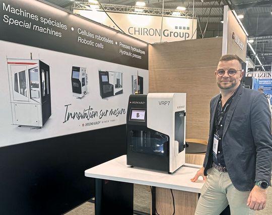 Mickaël Griffaut, ingénieur technico commercial au stand de HUMARD Automation.(Source :  MSM)