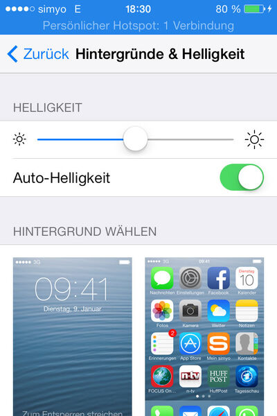 Abbildung 12: Die Akkulaufzeit erhöhen Sie, indem Sie einzelne Optionen im iPhone abschalten: 