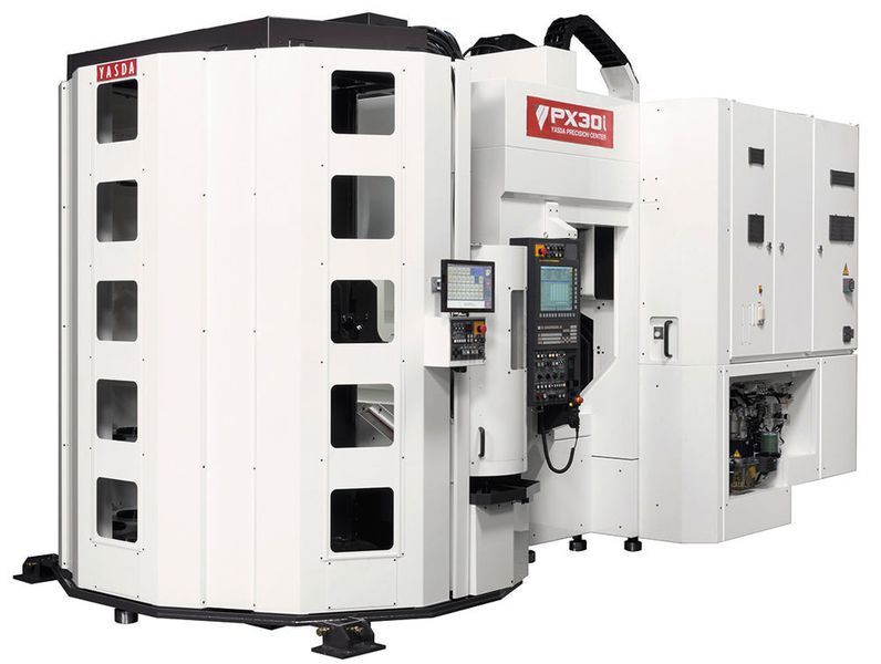 Das neue Vertikal-5-Achsen-Bearbeitungszentrum von Yasda, Modell PX30i. (Bild: Yasda)