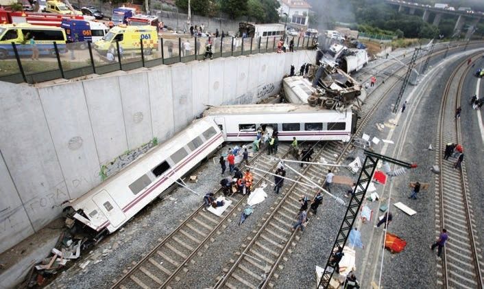 The Santiago de Compostela rail disaster is a classic example of no saftey measures being set in place (Source: P Vijayaraghavan)