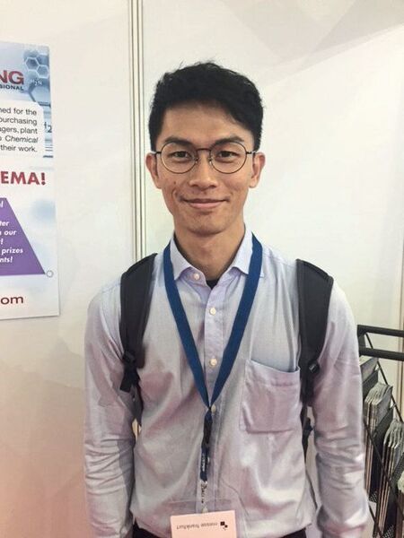 “This is my first Achema. I'm a process engineer and here to find new products and technologies that can be used with our current processes as backup or for our plant,” Eason Huang, LCY Chemical, Taiwan. (Bild: PROCESS)