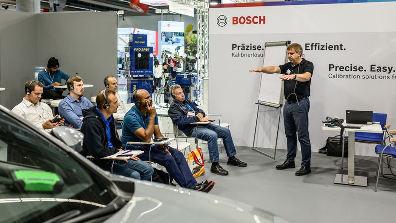 In insgesamt elf Workshops kann man sich auf der Automechanika kostenlos weiterbilden. (Bild: Messe Frankfurt Exhibition GmbH / Pietro Sutera)