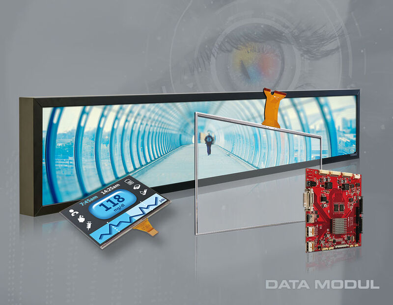Weitformat-Displays, Boards und Bonding von Displays: Data Modul zeigt auf der electronica sein Können.