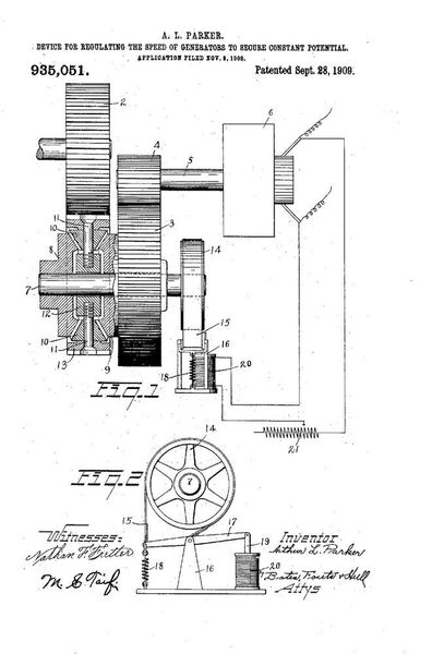 Das erste Patent von Firmengründer Arthur Parker. Er sicherte sich fast 160 Patente. (Parker Hannifin)