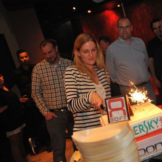 (v. l.) Christopher Jonck (die Schnittsteller), Anke Pawla (8Soft), Dietrich Helmich (Helmich IT-Security) (8Soft)