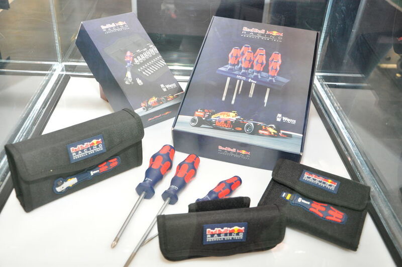 Ebenfalls von Wera ist das Werkzeugset „Red Bull“. Das Unternehmen kooperiert derzeit mit dem Brauseproduzenten. (Grimm)