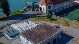 Bestehende Power-to-Gas-Anlage am Laufwasserkraftwerk Wyhlen am Hochrhein (Energiedienst/Folk)