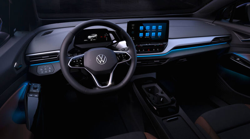 Die Instrumente hinter dem Lenkrad sind sehr klein, ein größeres Head-up-Display soll das ausgleichen. (Volkswagen )