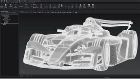Ein Netz des GEN4-Formel-E-Rennwagens in Comsol Multiphysics.  (Bild: Comsol Multiphysics)