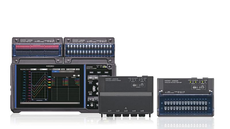 55 power consumers or up to 330 combined measurement channels in one setup.(Image: Hioki)