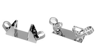 Konventionell (links) vs. additiv konstruierte und gefertigte (rechts) Niederdruckturbinenhalterung für ein Düsentriebwerk. (Sintavia)