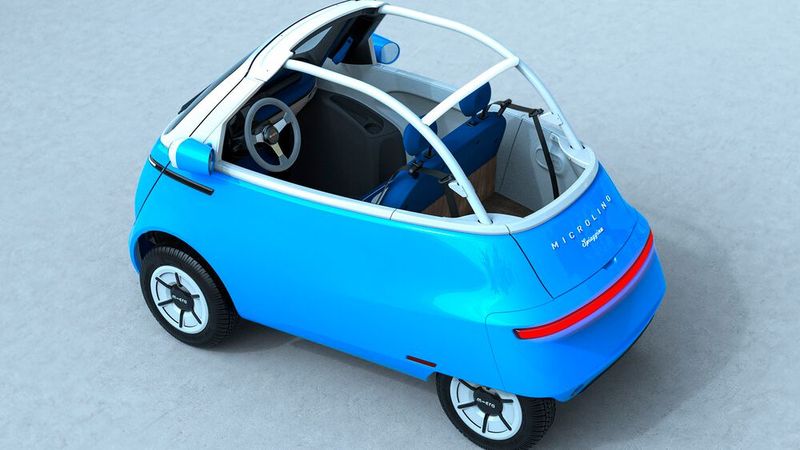 Der Microlino Spiaggina soll Lust auf Strandausflüge machen.(Bild:  Micro)