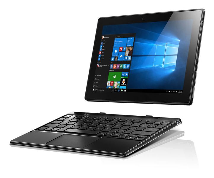 Das Keyboard gehört beim 10-Zoll-Tablet Lenovo MIIX 310 mit zum Lieferumfang. Das Windows-10-Gerät nutzt einen Intel Atom x5 8300 als Prozessor. (Bild: Lenovo)