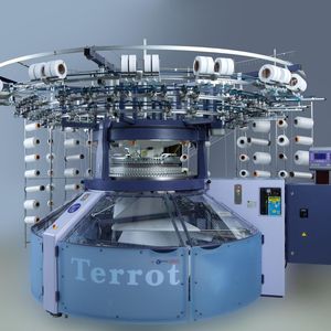 Eine Rundstrickmaschine des Unternehmens Terrot. Die Kunden des Maschinenhersteller fordern Industrie-4.0-Anwendungen.